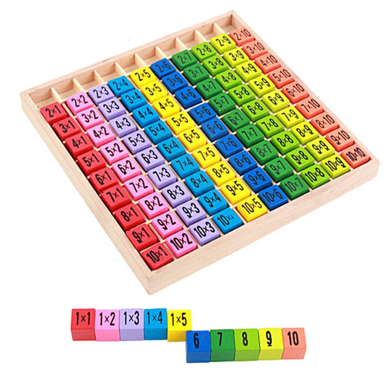 Number Building Blocks Wooden Math Digital Toys Baby Balance Block